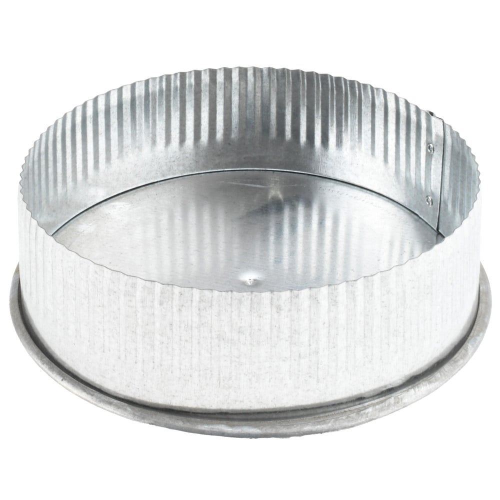 7" ID, Galvanized Duct Tee Covers with Crimp
