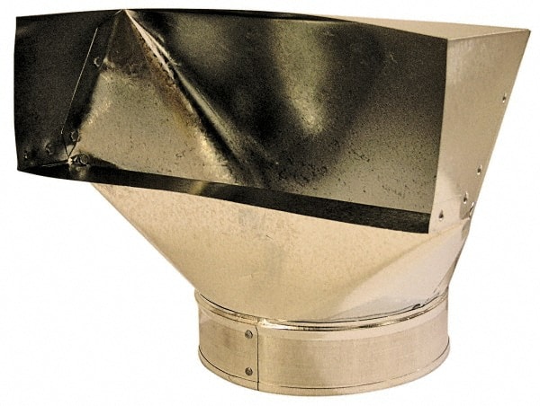 2-1/4" ID, Galvanized Duct Register Boots 90 Degree