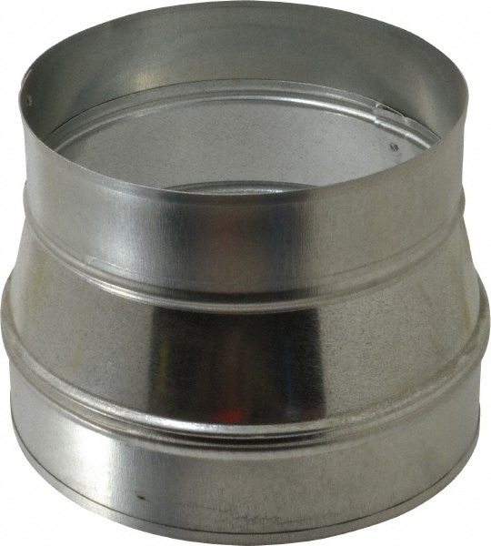 8" ID, 7" Reduced ID, Galvanized Duct Tapered Reducers Wo/Crimp