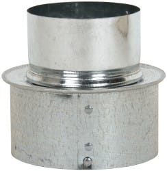 4" ID, 3" Reduced ID, Galvanized Duct Shortway Reducer Wo/Crimp