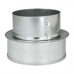 5" ID, 4" Reduced ID, Galvanized Duct Shortway Reducer Wo/Crimp