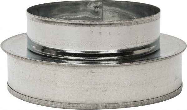 8" ID, 6" Reduced ID, Galvanized Duct Shortway Reducer Wo/Crimp