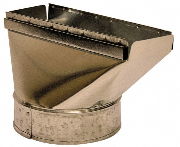 6" ID, Galvanized Duct Straight Stack Boots