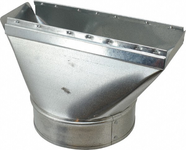 6" ID, Galvanized Duct Straight Stack Boots