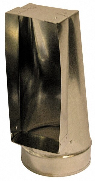 6" ID, Galvanized Duct End Register Boots