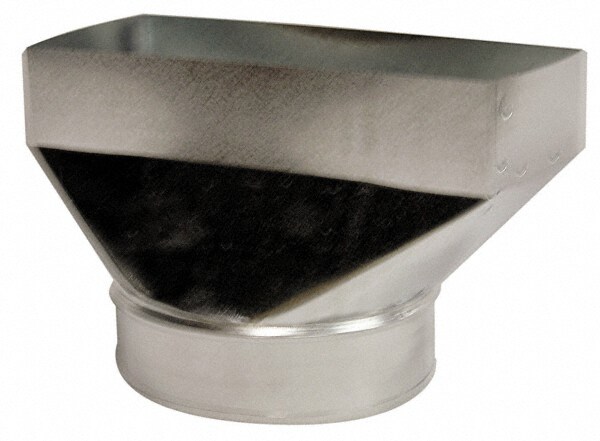 6" ID, Galvanized Duct Straight Register Boots