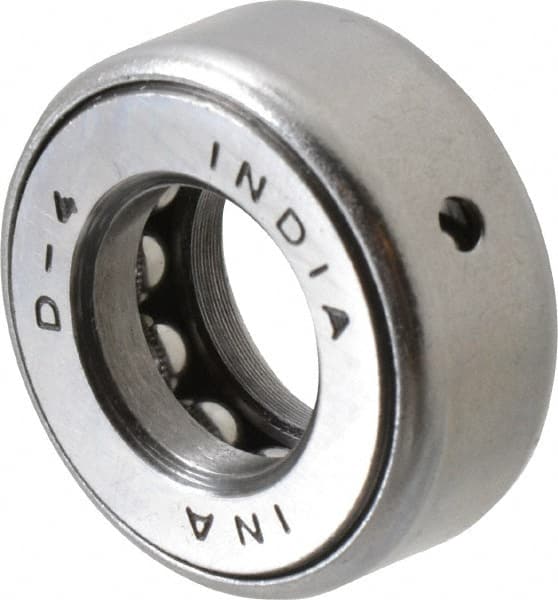 INA Bearing D4 Thrust Ball Bearing: 0.6875" ID, 1.344" OD, 0.563" Thick, Ball, 6,700 lb, 4,100 psi Max PV 