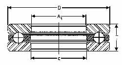 INA Bearing GT23 Thrust Bearing: 1.875" ID, 3.219" OD, 0.812" Thick, Ball, 17,500 lb, 6,900 psi Max PV Image