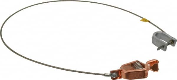 Hubbell Workplace Solutions GCSP-AC-03 19 AWG, 3 Ft., Alligator Clip, C-Clamp, Grounding Cable with Clamps 