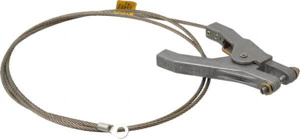 Hubbell Workplace Solutions GCSP-HE-05 19 AWG, 5 Ft., Hand Clamp, Terminal, Grounding Cable with Clamps 