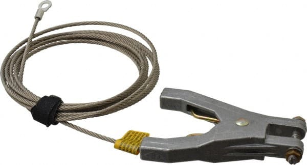 Hubbell Workplace Solutions GCSP-HE-10 19 AWG, 10 Ft., Hand Clamp, Terminal, Grounding Cable with Clamps 