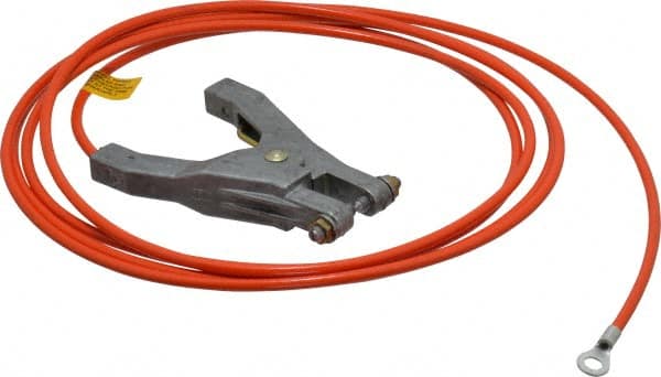 Hubbell Workplace Solutions GCSI-HE-10 19 AWG, 10 Ft., Hand Clamp, Terminal, Grounding Cable with Clamps 