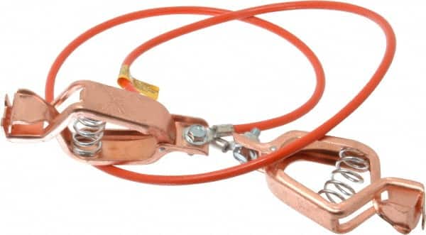 Hubbell Workplace Solutions GCSI-AA-03 19 AWG, 3 Ft., Alligator Clip, Grounding Cable with Clamps 