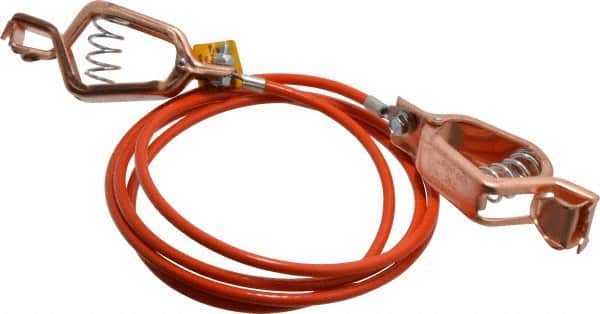 Hubbell Workplace Solutions GCSI-AA-05 19 AWG, 5 Ft., Alligator Clip, Grounding Cable with Clamps 