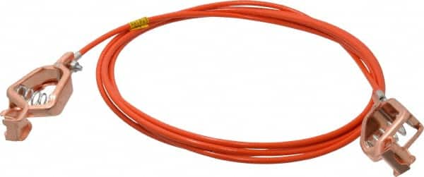 Hubbell Workplace Solutions GCSI-AA-10 19 AWG, 10 Ft., Alligator Clip, Grounding Cable with Clamps 