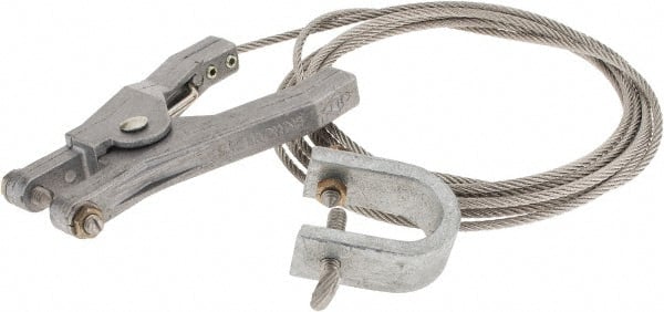 Hubbell Workplace Solutions GCSP-AH-10 19 AWG, 10 Ft., Alligator Clip, Hand Clamp, Grounding Cable with Clamps 