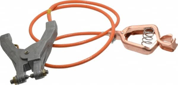Hubbell Workplace Solutions GCSI-AH-03 19 AWG, 3 Ft., Alligator Clip, Hand Clamp, Grounding Cable with Clamps 