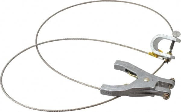 Hubbell Workplace Solutions GCSP-HC-05 19 AWG, 5 Ft., C-Clamp, Hand Clamp, Grounding Cable with Clamps 