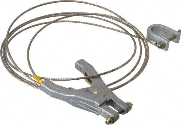 Hubbell Workplace Solutions GCSP-HC-10 19 AWG, 10 Ft., C-Clamp, Hand Clamp, Grounding Cable with Clamps 