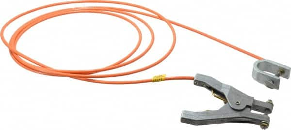 Hubbell Workplace Solutions GCSI-HC-10 19 AWG, 10 Ft., C-Clamp, Hand Clamp, Grounding Cable with Clamps 