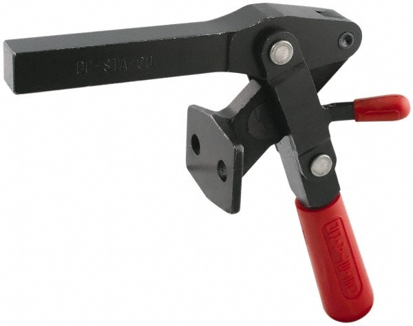 Manual Hold-Down Toggle Clamp: Vertical, 1,000 lb Capacity, Solid Bar, Flanged Base