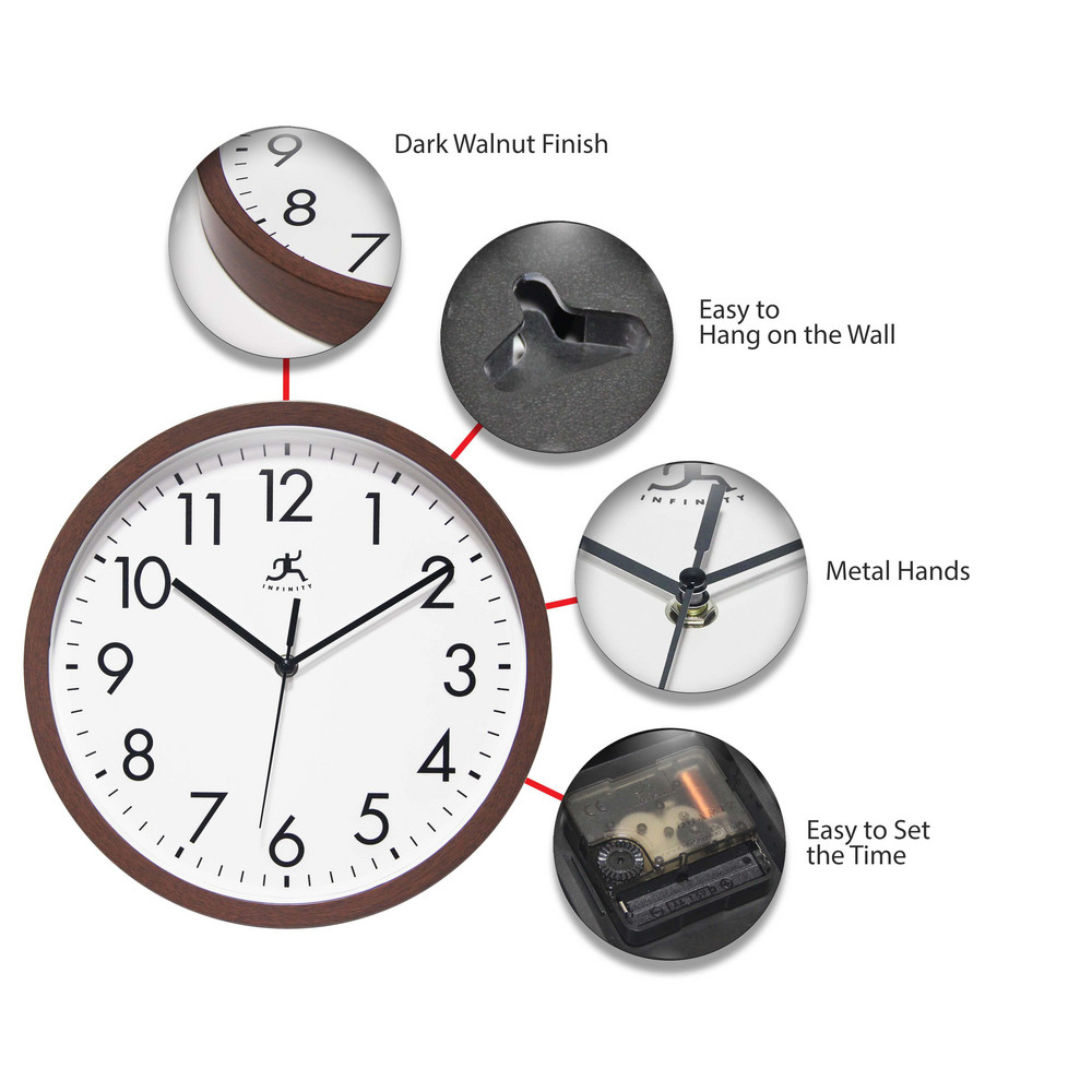 Infinity Instruments Office Wall Clocks; Clock Type Dial; Display