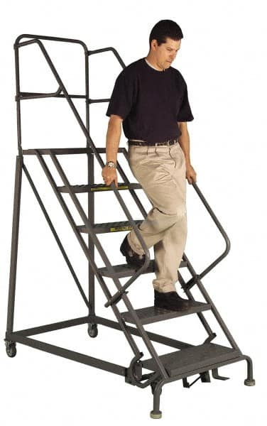 TRI-ARC KDEC106246 6-Step Ladder: Steel, 90" OAH 