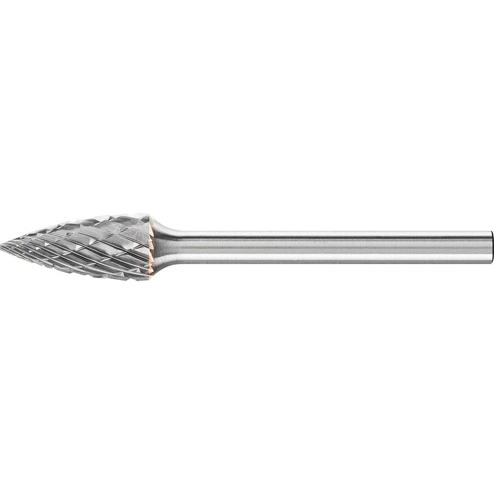 PFERD SG-51, 1/4" Cut Diam, 1/8" Shank Diam, Tungsten Carbide Single Cut Tree Burr - 1-11/16" OAL, 1/2" LOC | Part #23381