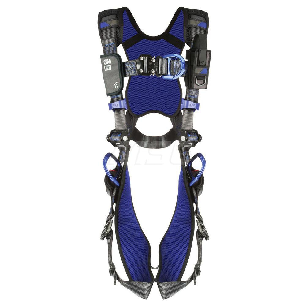 Fall Protection Harnesses: 420 Lb, Vest Style, Size 2X-Large, For Wind Energy Climbing & Positioning, Polyester, Back Front & Side