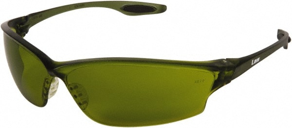 Safety Glass: Scratch-Resistant, Green Lenses, Full-Framed