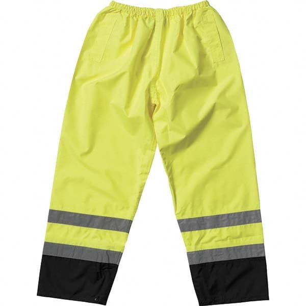 Work Pants: High-Visibility, Medium, Polyester, High-Visibility Yellow