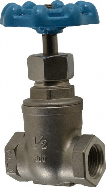 Legend Valve 113-403 Gate Valve: Non-Rising Stem, 1/2" Pipe, Threaded, Stainless Steel 