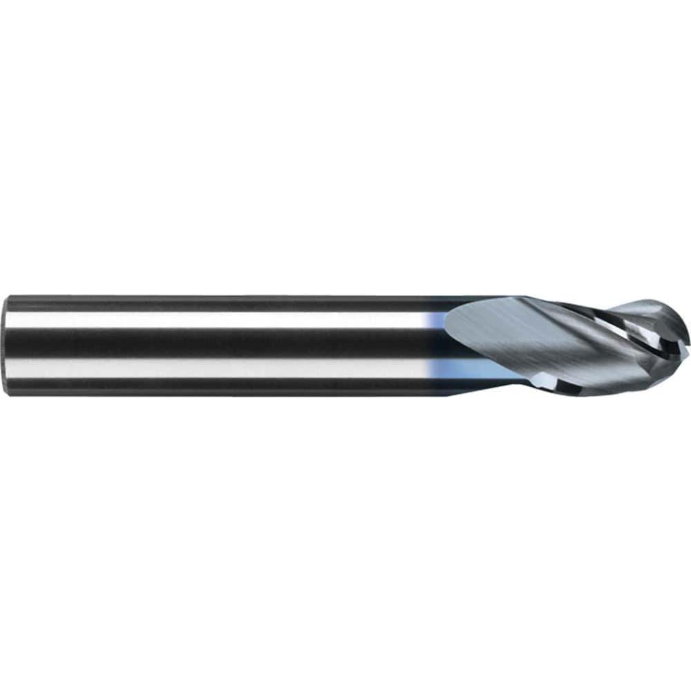 RobbJack B-300-08-A Ball End Mill: 0.25" Dia, 0.3125" LOC, 3 Flute, Solid Carbide Image