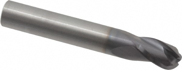 RobbJack B-300-12-A Ball End Mill: 0.375" Dia, 0.5" LOC, 3 Flute, Solid Carbide Image