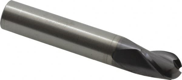 RobbJack B-300-16-A Ball End Mill: 0.5" Dia, 0.625" LOC, 3 Flute, Solid Carbide 