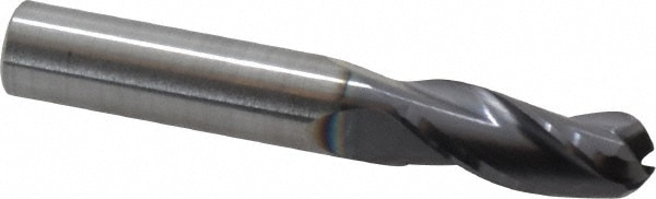 RobbJack B-330-12-A Ball End Mill: 0.375" Dia, 0.875" LOC, 3 Flute, Solid Carbide Image