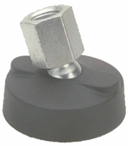 4000 Lb Capacity, 1/2-13 Thread, 1-5/8" OAL, Stainless Steel Stud, Tapped Pivotal Socket Mount Leveling Mount