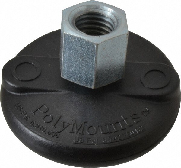 5000 Lb Capacity, 3/4-10 Thread, 1-5/8" OAL, Steel Stud, Tapped Pivotal Socket Mount Leveling Mount