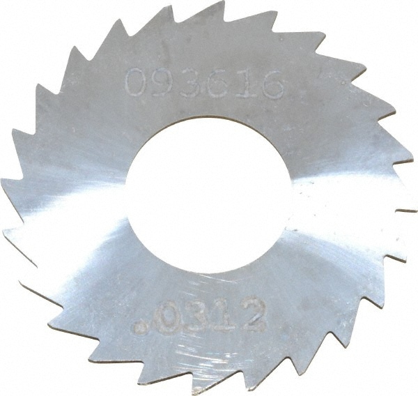 Slitting & Slotting Saw: 1-1/4" Dia, 0.0313" Thick, 24 Teeth, Solid Carbide