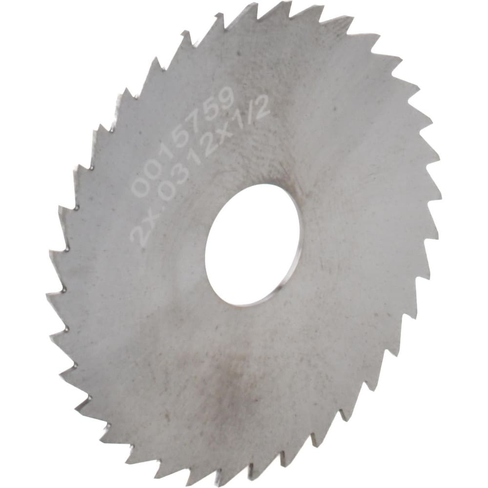 Slitting & Slotting Saw: 2" Dia, 0.0313" Thick, 36 Teeth, Solid Carbide