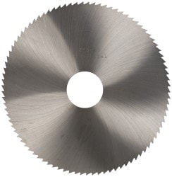 Made in USA X4F0625 Slitting & Slotting Saw: 5" Dia, 1/16" Thick, 1" Arbor Hole, 100 Teeth, Solid Carbide Image