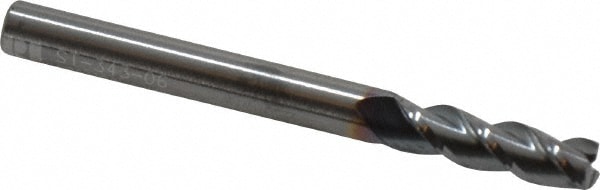 RobbJack ST-343-06-C Corner Chamfer End Mill: 0.1875" Dia, 0.625" LOC, 3 Flute, 0.003 to 0.005" Chamfer Width, Solid Carbide Image