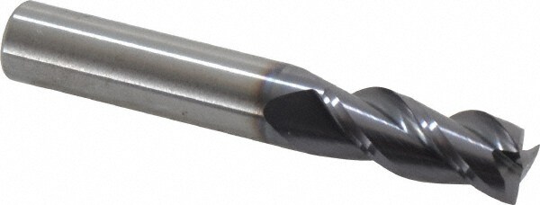 RobbJack ST-343-12-A Corner Chamfer End Mill: 0.375" Dia, 0.875" LOC, 3 Flute, 0.005 to 0.007" Chamfer Width, Solid Carbide Image