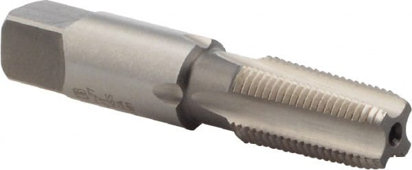Union Butterfield 6006833 Standard Pipe Tap: 1/8-27, NPT, Semi Bottoming, 4 Flutes, Bright/Uncoated 