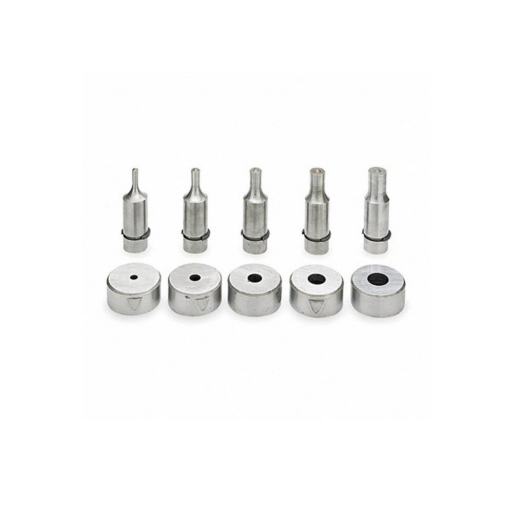 Ironworker Punch & Die Sets; Set Type: Punch & Die ; Shape: Round ; Punch/Die Shape: Round ; Die Length: 2in ; Die Width: 1/2 in; 1/4 in; 3/4 in; 3/8 in; 5/8 in ; Die Diameter: 1/2 in; 1/4 in; 3/4 in; 3/8 in; 5/8 in