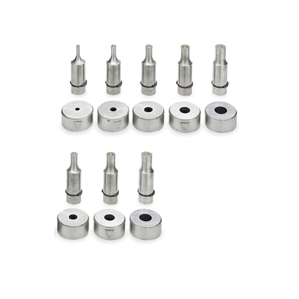 Ironworker Punch & Die Sets; Set Type: Punch & Die ; Shape: Round ; Punch/Die Shape: Round ; Die Length: 2in ; Die Width: 1 in; 13/16 in; 15/16 in; 25/32 in; 27/32 in; 29/32 in; 31/32 in; 7/8 in