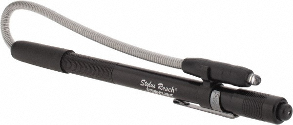 Mini Flashlight: White LED Bulb - Black, Aluminum, 3 AAAA Batteries Included