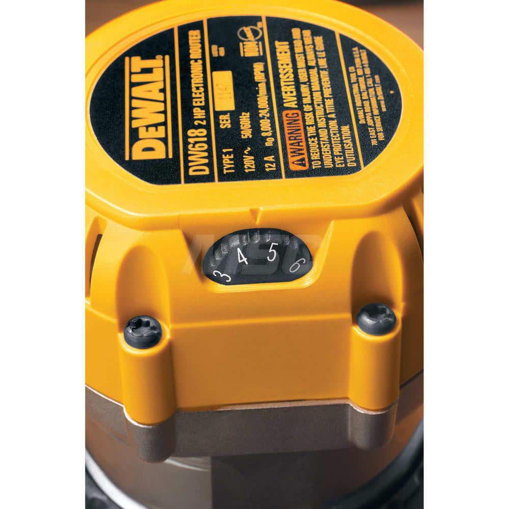 DeWALT - to 24,000 RPM, 2.25 HP, 12 Amp, Fixed Base Electric Router - MSC Industrial