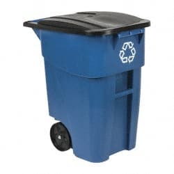 Rubbermaid FG9W2773BLUE 50 Gal Rectangle Blue Recycling Container 