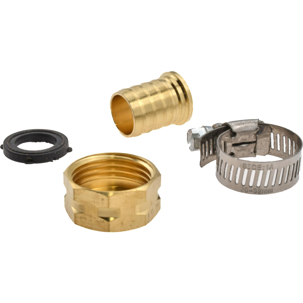 Garden Hose Fitting: Female, 3/4", Brass